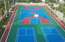 亞強體育施工案例:籃球場,